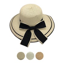 빅포인트 리본 밀짚모자 왕골모자 라탄모자 비치모자 라탄벙거지 -색상3종