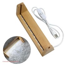아크릴선반진열장나무 LED 디스플레이 USB 케이블 U 형 프레임 스탠드 아크릴, 01 B white light_02 6 inches