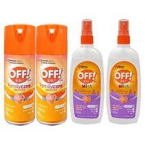 오프 에어로졸 150ml + 미스트 키즈 177ml 세트 가족 모기기피제, 2세트, 327ml