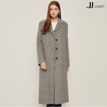 JJ지고트 울 블렌드 H라인 체크 코트 GMBP0CT21