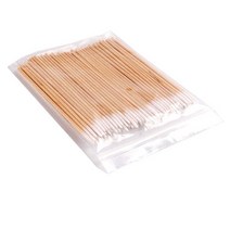 면봉 수정 메이크업 긴면봉 솜방망이나무 면봉 메이크업 귀 청소 스틱 버드 도구 100 개, 01 01