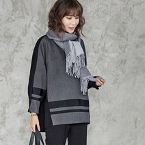 [자체제작] M641 유니크 배색 소매포인트블라우스