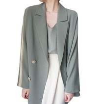 승무원면접복 여자면접복장 아나운서자켓 봄 의 디자인 센스 작은 녹색 정장 고급 센스 나