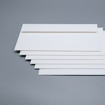 [두꺼운 봉투] 모조지 백색 175x85 답례 청첩장 편지 팜플렛 캘리그라피 용돈 티켓 백상지 상품권 흰색 봉투 대량, 50매