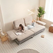 서광퍼니처 G1008 3.5인용 조야원단 스윙 소파, 그레이