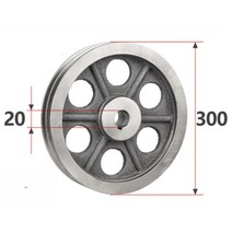 우레탄바퀴 이동바퀴 OD:300mm 국가 표준 벨트 풀리 이중 홈 중공 주철 모터 휠 디젤 엔진 V-벨트, 04 28mm