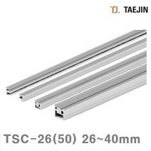 (반품불가)태진ENG T-슬롯칩커버 TSC-26(50) 26-40mm 500mm 25mm (1조) 운반 하역 벨트 클램프 체인 클램프 태진ENG 공구