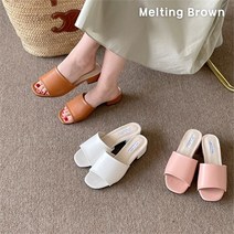 로즈블로썸 멜팅브라운 캐주얼 로우힐 뮬 슬리퍼 사무실 슬리퍼 (9821479)