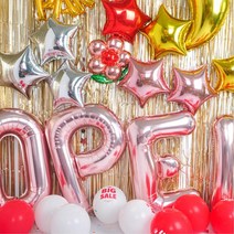 매장 오픈 은박풍선 학교 촬영용 개업식 장식 가게 슈퍼 사무실 학원 카페, 골드