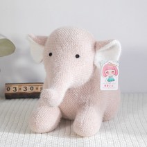 코끼리인형 코끼리쿠션 동물쿠션, 라이트핑크