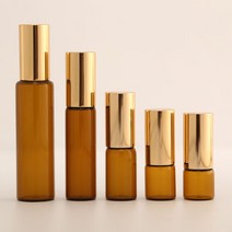 1 개/몫 2ML 3ML 5ML 10ML 롤 유리 병 앰버 유리 에센셜 오일 병 얇은 유리 병 샘플 테스트 병, 04 5ml_04 black cap
