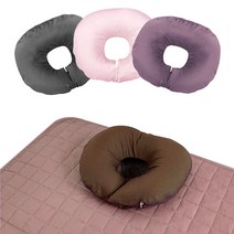 U자형 경락마사지 안면베개 (솜+베개커버)면100% 국내생산 경추 목베개, 4.버건디