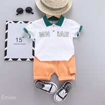 Emixx 남아용 여름 상하복 반팔 세트 유니콘입니다 도안 - LGS 1075