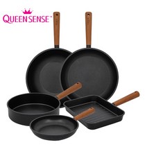 세신퀸센스 아레나(블랙) 인덕션 후라이팬4종SET(24＋28＋28궁＋사각)