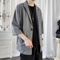 이지트랜드 남성 여름 자켓 정장 오피스룩 캐주얼 7부소매 iib99