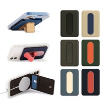 모모스틱 맥카드그립 마그네틱 핸드폰 거치대 맥세이프 무선충전 카드 지갑 수납 스마트링, 블루