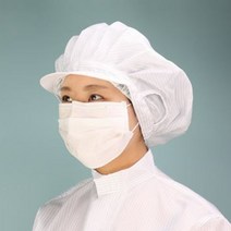 위생모자 방진 제전모자 클린룸 크린룸 귀오픈 캡모자, 화이트 XL