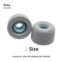 소니 wf 1000xm4 케이스 sony wf-1000xm3 용 메모리 폼 귀 팁 교체 이어 버드 팁 소음 감소 귀마개 캡 커버 이어 패드 팁, 엘 그레이, 2켤레(권장)