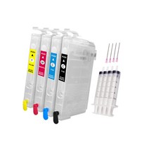 T812 T812XL 엡손 인력 용 칩이없는 재충전 잉크 카트리지 WF-3820 WF-3825 WF-4830 WF-4835 WF-7840 7820 4 주사기, [01] BK C M Y