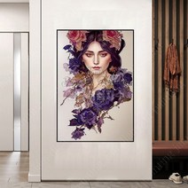 보석 비즈 십자수 여신 일러스트 장미 패브릭 DIY 구슬 공예 대형