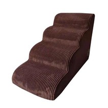 강아지런닝머신 고양이런닝머신애완 동물 계단 4 단 | 미끄럼 방지 부드럽고 세탁 가능한 이동식 램프 작은, 01 White