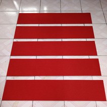 계단 미끄럼방지 패드 다양한 컬러 미끄럼 방지 테이프 매트 시트 부착형 두꺼운 패드 미니 카펫, 레드-더블 스트라이프 + 25×120cm개