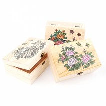 민화샵 민화 고급 보석함 만들기1053760, 보석함(중)모란도(+900원)