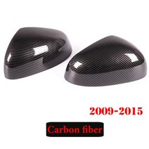 [한걸음] 스마트 블박 룸미러 벤츠 스마트 2009-2021 ABS 매트 블랙/카본 자동차 백미러 커버 트림 스티커, 01 Carbon fiber 09-15