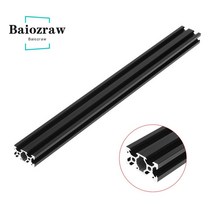 v-슬롯 2040 블랙 알루마이트 알루미늄 프로파일 eu 표준 압출 100mm-800mm cnc 3d 프린터 용 선형 레일 diy 부품 1pcs, 250mm