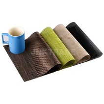 라탄 식탁매트 테이블매트, 가로세로(45 X 30 cm), 베이지