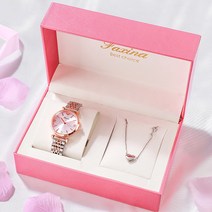 목걸이악세사리 발렌타인데이 라이브 있음 화물 기프트 여자예물시계 여성 액세서리 안개꽃 전자시계 2293068122, zy010 각피 핑크 면 규빅 룩 (