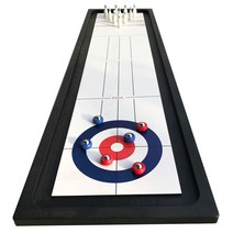 컬링 셔플보드 테이블 가족 보드게임 스포츠 판, 접이식 /녹색/플라스틱 28x102cm