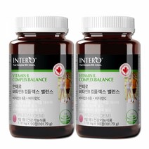 인테로 캐나다 비타민B 컴플렉스 밸런스 1 131mg x 90정 x 2병 (6개월분), 2개, 101.79g
