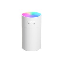 크리에이티브 차재현 컬러컵 가습기 초음파 USB 침실 가정용 대용량 미니 가습기, 2세대 컬러풀 컵 270ml-화이트, USB 플러그인