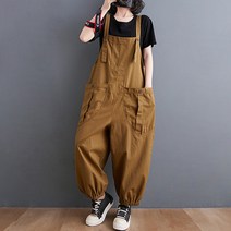 퀸앤조이 꾸러기 빅포켓 오버핏 멜빵바지