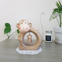 대진무역 앤틱소품 코끼리장식품 동물소품 장식소품 도자기소품 동물모형 동물인형, 원숭이2P