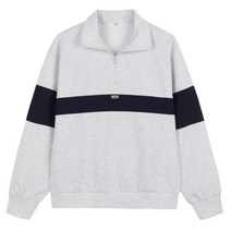 탑텐 23 SS 남자 라인 배색 더블니트 반집업 티셔츠 LGR