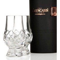 스코틀랜드산 글렌캐런 컷 크리스탈 위스키 잔 럭셔리 여행용 세트 175ml