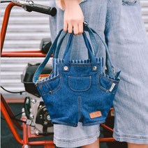 데님멜빵바지미니가방 onr15555 데님 멜빵바지미니가방 토드백 미니크로스백 여성가방 0W5ADC12