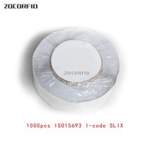 rfid스티커 rfid복사기 I-CODE SLIX 범용 RFID 태그 NFC 스티커 휴대폰 리더 직경 25mm 13.56MHZ ISO15693 1000 개/로트, [02] 1000pcs White