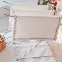 하니월드 꽃비 강화 자수소창행주 2겹행주 12개 Set (정련안된 행주), 빨강