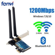 무선 인터넷 수신기 무선 듀얼 밴드 PCI Express WiFi 어댑터 PCI-E 네트워크 카드 WIfi 6 Intel AX200 2.4G 5G 안테나 포함 데스크탑 PC, FV-AC1200