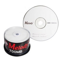 멜로디 CD-R 700MB 52x 케익 (50장) 공디스크, 선택없음