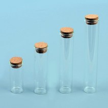 SOCEAN 인테리어 코르크 마개 원통 말린 꽃잎 모래 유리병 둥근 원형 통 글래스 보틀 수공예 재료 수납통 휴대용 화장품 공병 컬러 모래 보관 소분 유리통 구슬 네일팁 단추 통 인조 손톱 눈썹 상자 엑세서리 정리함, 100mm