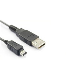 해외 12 핀 USB 데이터 충전 케이블 코드 올림푸스 CB USB6 FE 200 mju 터프 7040 8000 8010 9000 터프 FE, One Color, One Size, 01 BLACK_01 1m