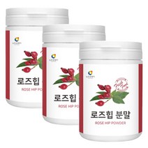로즈힙 열매 100% 분말 첨가물없는 로즈힘 가루 파우더 폴란드산 프리미엄 원료, 3개, 120g, VITAGREEN