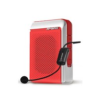 무선 핀 마이크 블루투스 콘덴서 30W 음성 증폭기 4000 mAh 큰 전원 휴대용 헤드셋 프로모션 교육 수업용, [02] 빨간