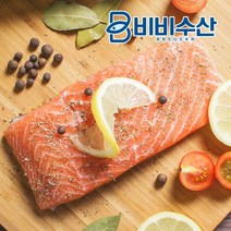 비비수산 슈페리어급 프리미엄 냉장 생연어 300g / 500g (혈합육제거) 비리면반품, 프리미엄 딥스킨 생연어 500g