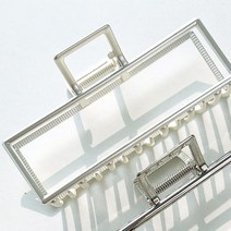 특별제작 13cm 초대형 메탈 헤어집게핀 사각디자인
