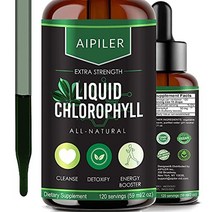 엽록소 액체 방울 - 천연 최고의 허브 보충제 음료 농축 액체 드립 대체 캡슐 알약 분말 여드름용 정제 체중 관리-120 서빙60ml